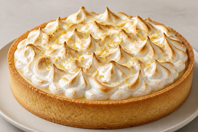 Torta de limão siciliano com massa amanteigada