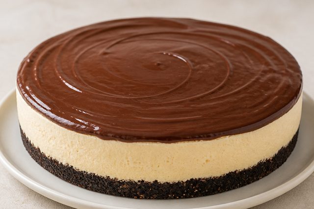 Torta de maracujá com base de Oreo e chocolate branco na mousse