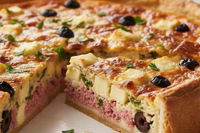 Torta de Mortadela e Queijo