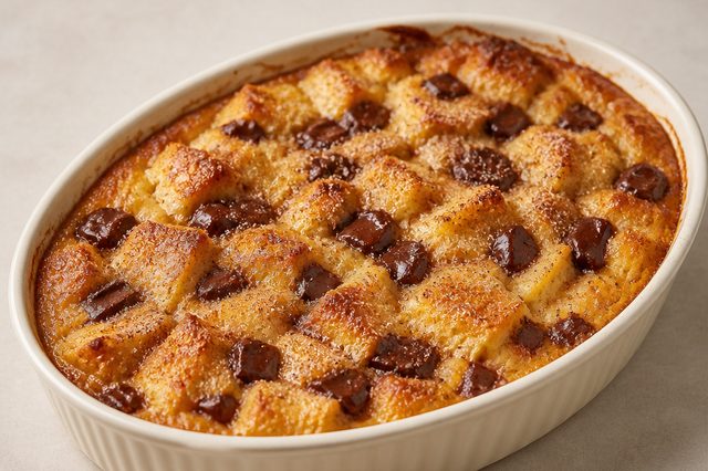 Torta de rabanada com chocolate