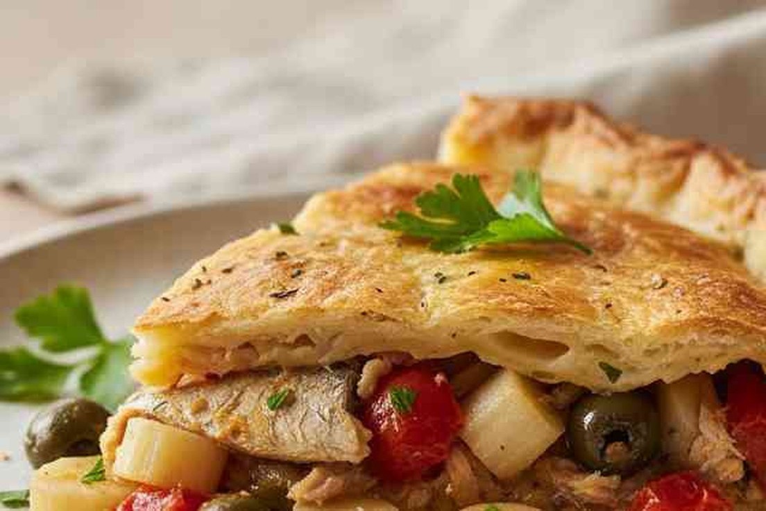 Torta de Sardinha e Palmito
