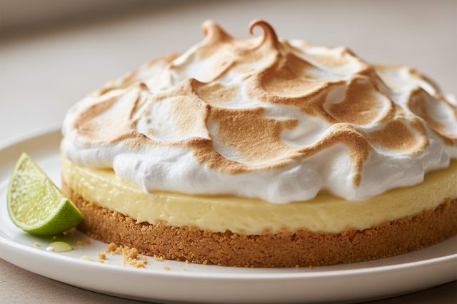 Torta gelada de limão com merengue italiano