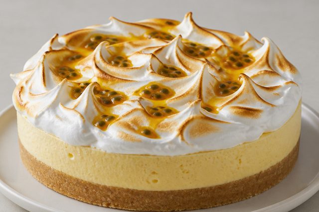 Torta mousse de maracujá com merengue italiano
