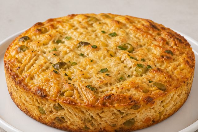 Torta salgada de frango com tapioca