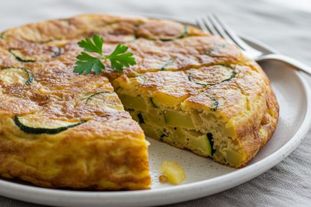 Tortilla de batata e abobrinha