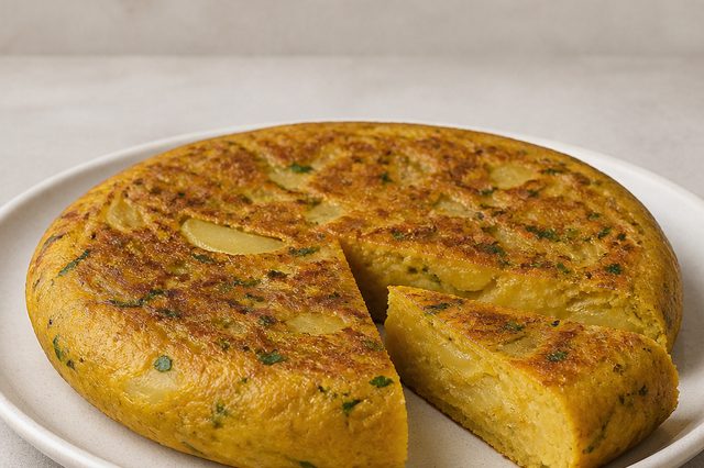 Tortilla espanhola vegana de batata