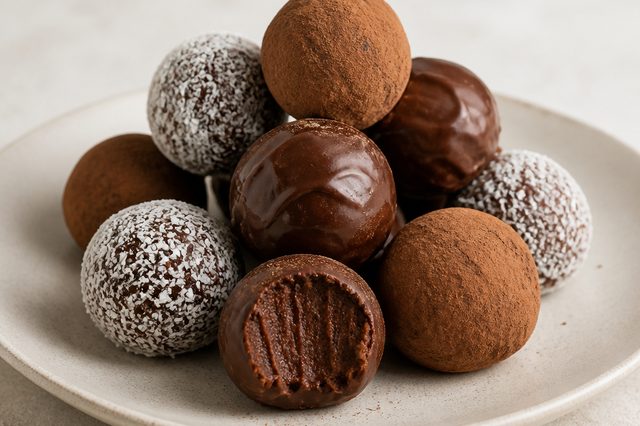 Trufas de batata-doce com chocolate