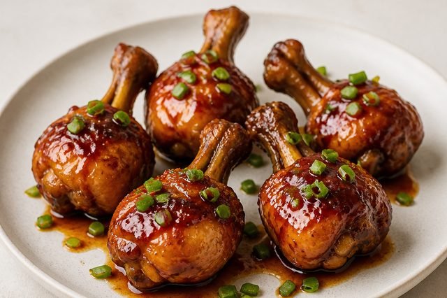 Tulipas na air fryer com molho agridoce de mel e shoyu