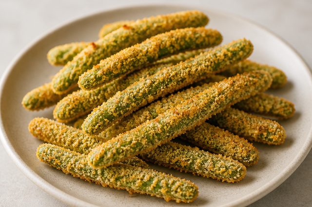 Vagem empanada crocante na air fryer